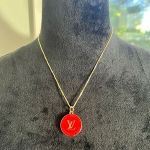 Louis Vuitton zipper pull necklace